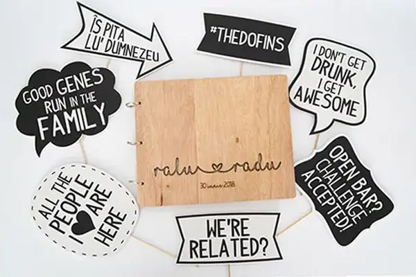 Guest-book-nunta-min guestbook si mesaje personalizate pentru cabina foto