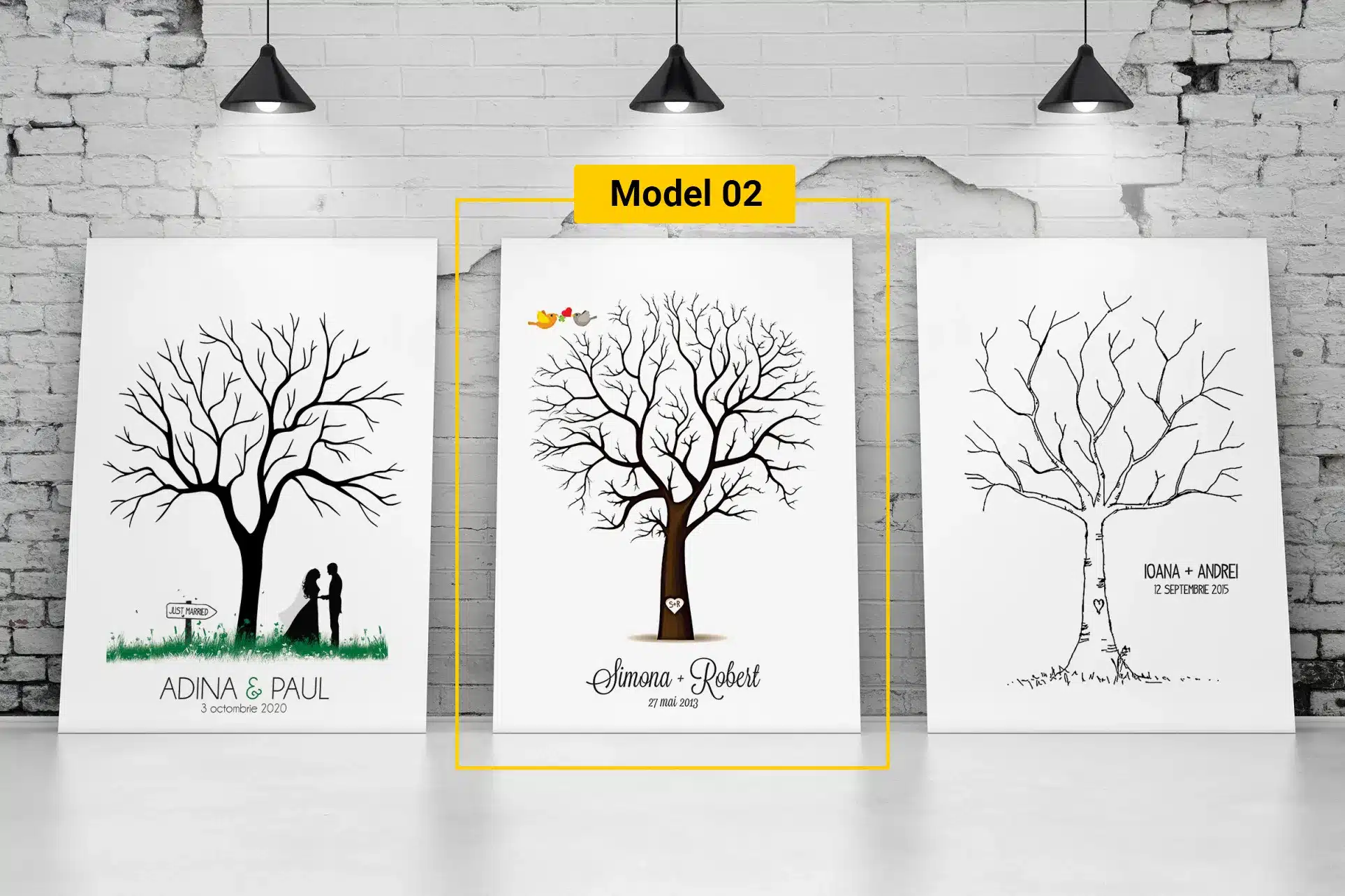 Copacelul cu amprente | Canvas 3 Copacel amprente canvas model 2