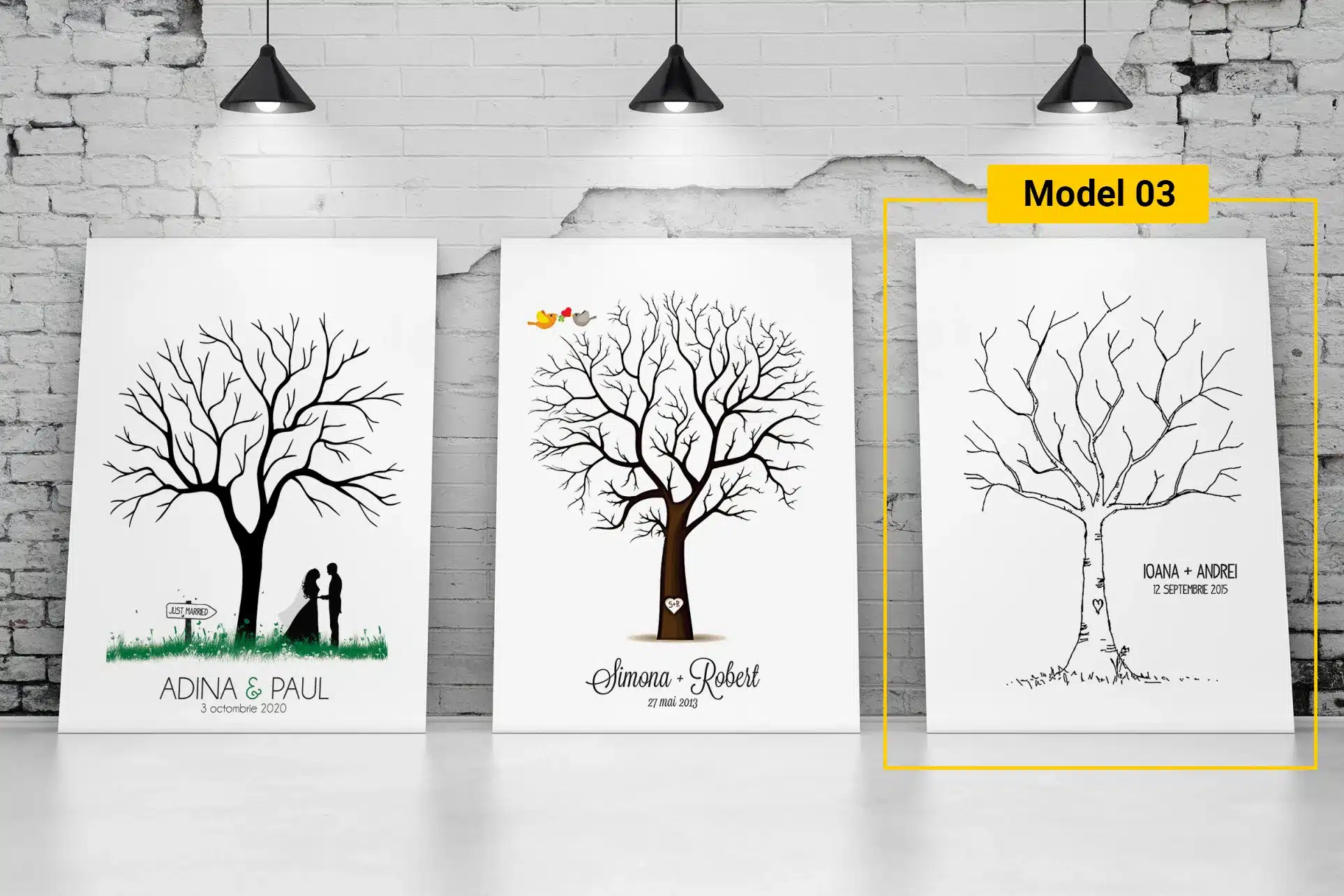 Copacelul cu amprente | Canvas 4 Copacel amprente canvas model 3